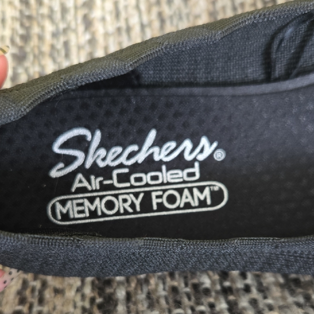 Skechers Black Slip-On Knit Ballet Flats - Memory Foam Comfort - Picture 2 of 4